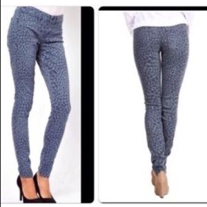 Rich & Skinny Blue Animal Print Pants